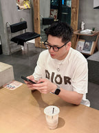 Dior - Oblique Appliqué Logo T-Shirt in Off-White