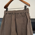 Maison Mihara Yasuhiro - Wide-Leg Pleated Trousers with Integrated Belt – Taupe