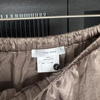 The Row Textured Silk-Blend Track Trousers – Antique Bronze