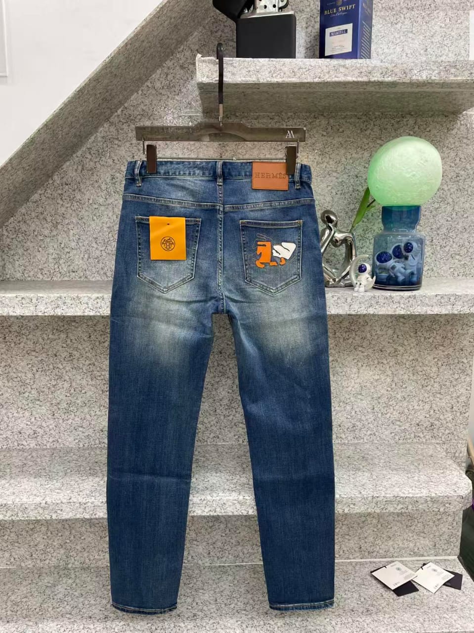 Hermès - Classic Slim-Straight Denim Jeans in Vintage Wash