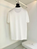 Brunello Cucinelli - Ribbed Cotton-Silk Henley in Optical White