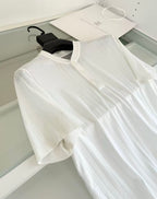 Brunello Cucinelli - Ribbed Cotton-Silk Henley in Optical White