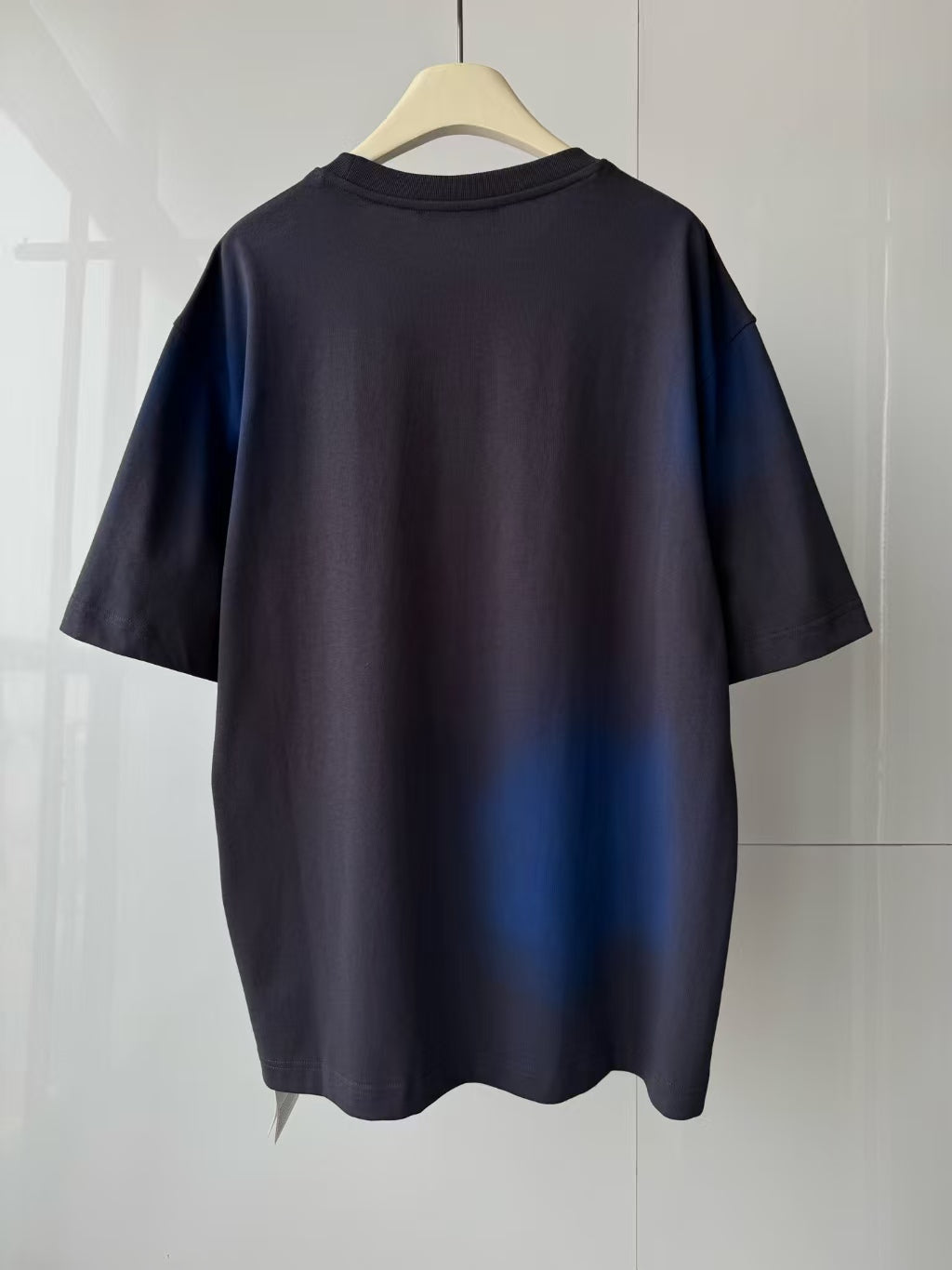 Acne Studios - Oversized Spray-Print Tee in Anthracite/Cobalt