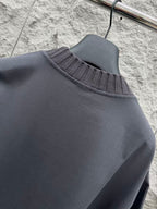 Maison Margiela - Ribbed-Collar Numerical Logo Tee in Charcoal