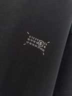 MM6 Maison Margiela - Ribbed-Neck Numerical Logo Tee in Black