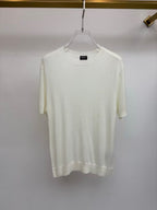 ZEGNA - Luxury Silk-Cotton Short-Sleeved Knit in Off-White