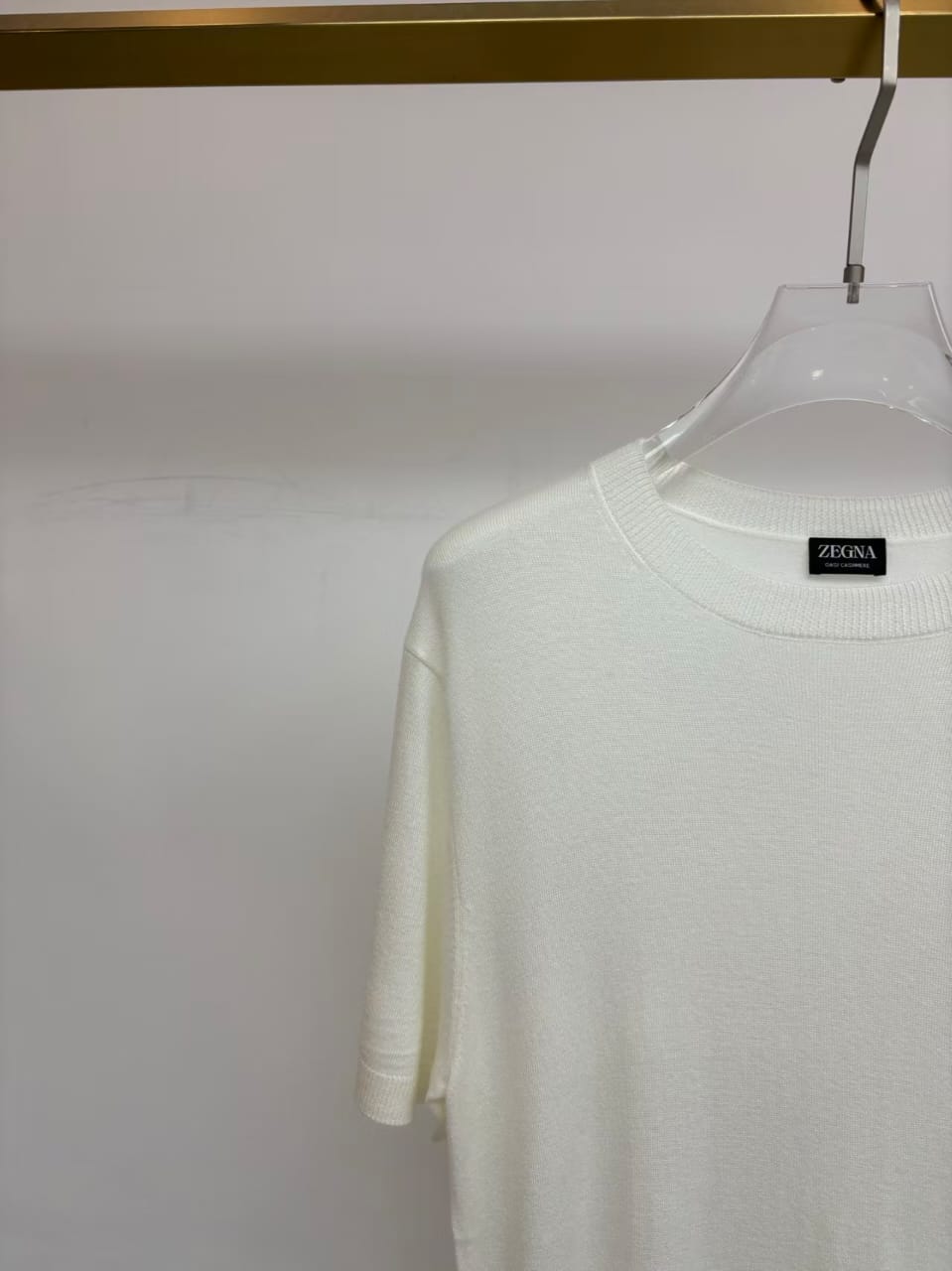ZEGNA - Luxury Silk-Cotton Short-Sleeved Knit in Off-White