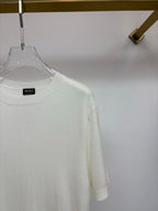 ZEGNA - Luxury Silk-Cotton Short-Sleeved Knit in Off-White