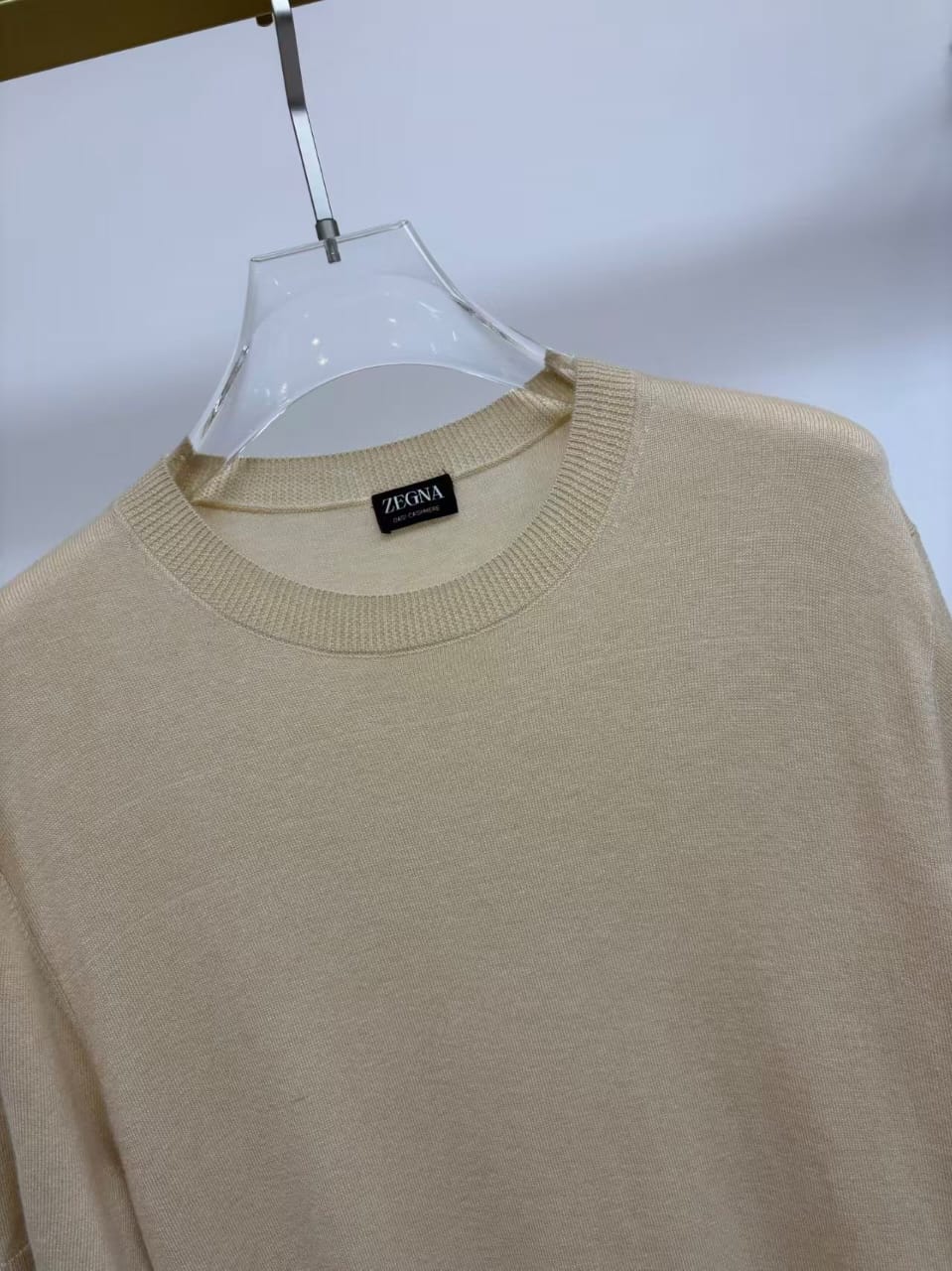 ZEGNA - Ultra-Fine Cotton-Cashmere Short-Sleeved Knit in Camel