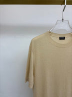ZEGNA - Ultra-Fine Cotton-Cashmere Short-Sleeved Knit in Camel