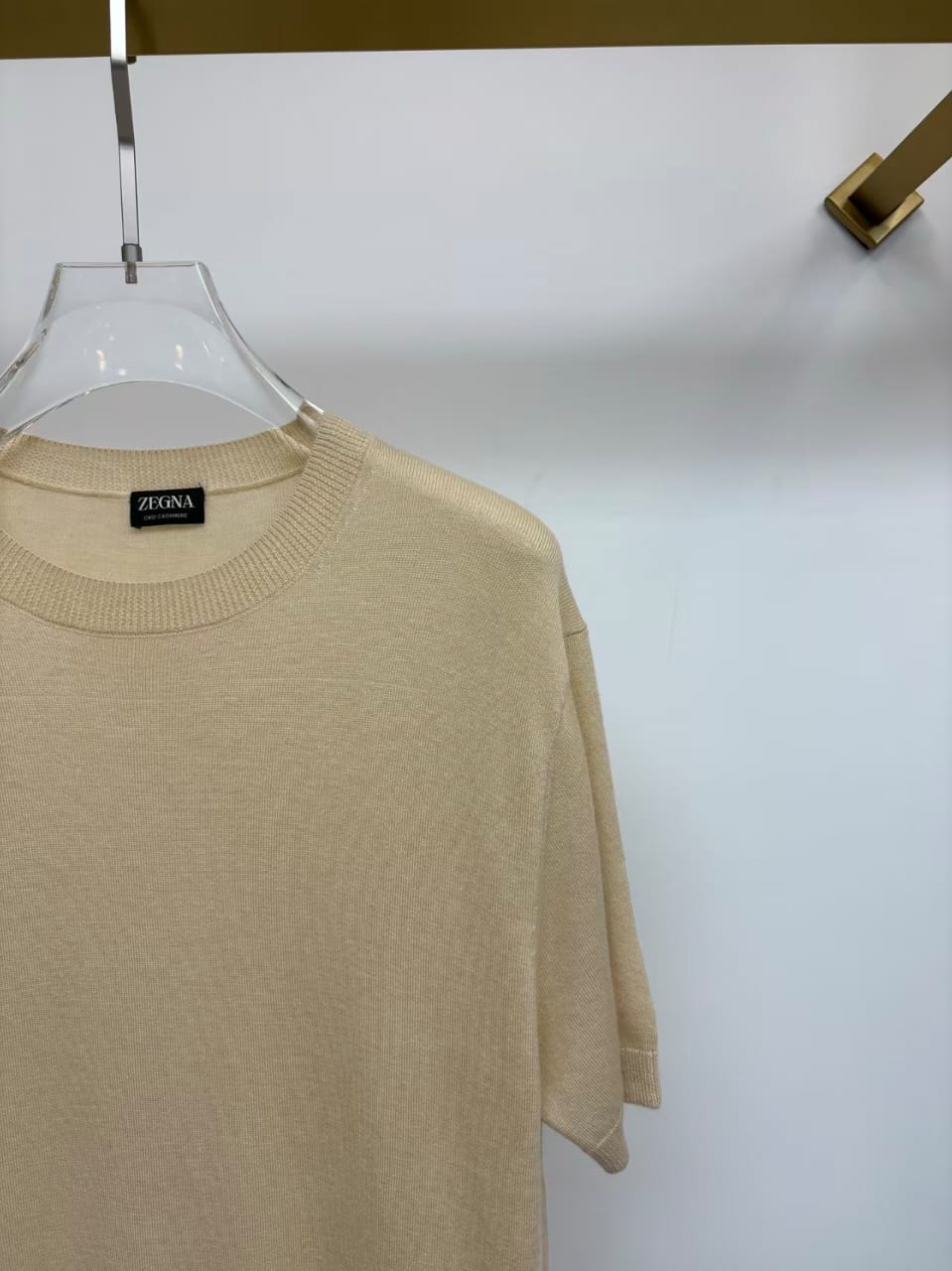ZEGNA - Ultra-Fine Cotton-Cashmere Short-Sleeved Knit in Camel