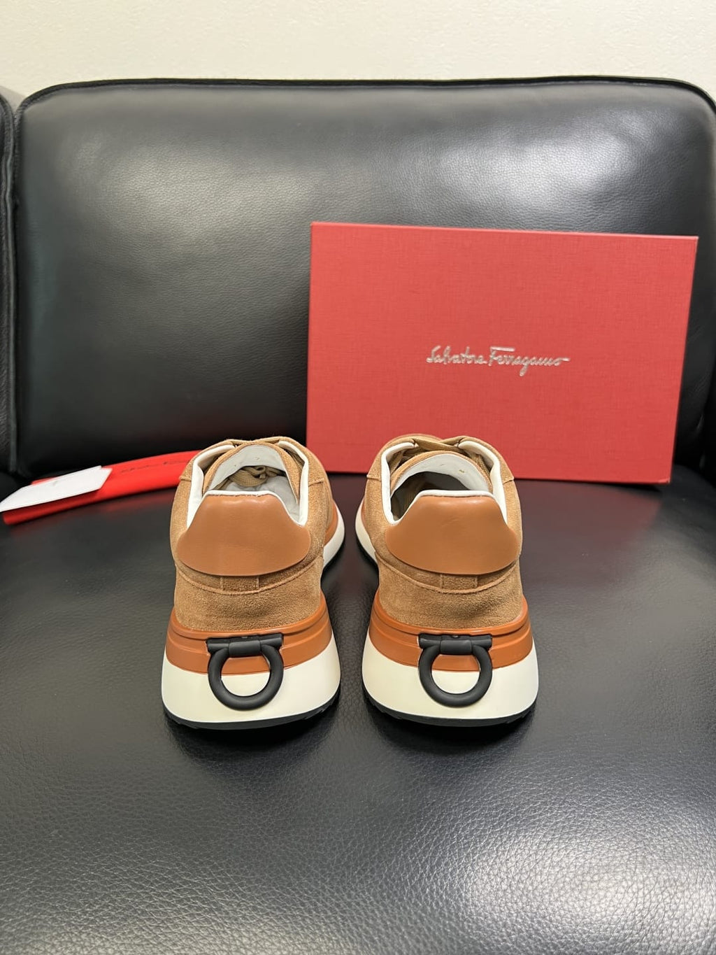 Ferragamo - Suede-Leather Low-Top Luxury Sneakers