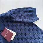 Gucci - GG Monogram Knit Polo Shirt - Marine Blue