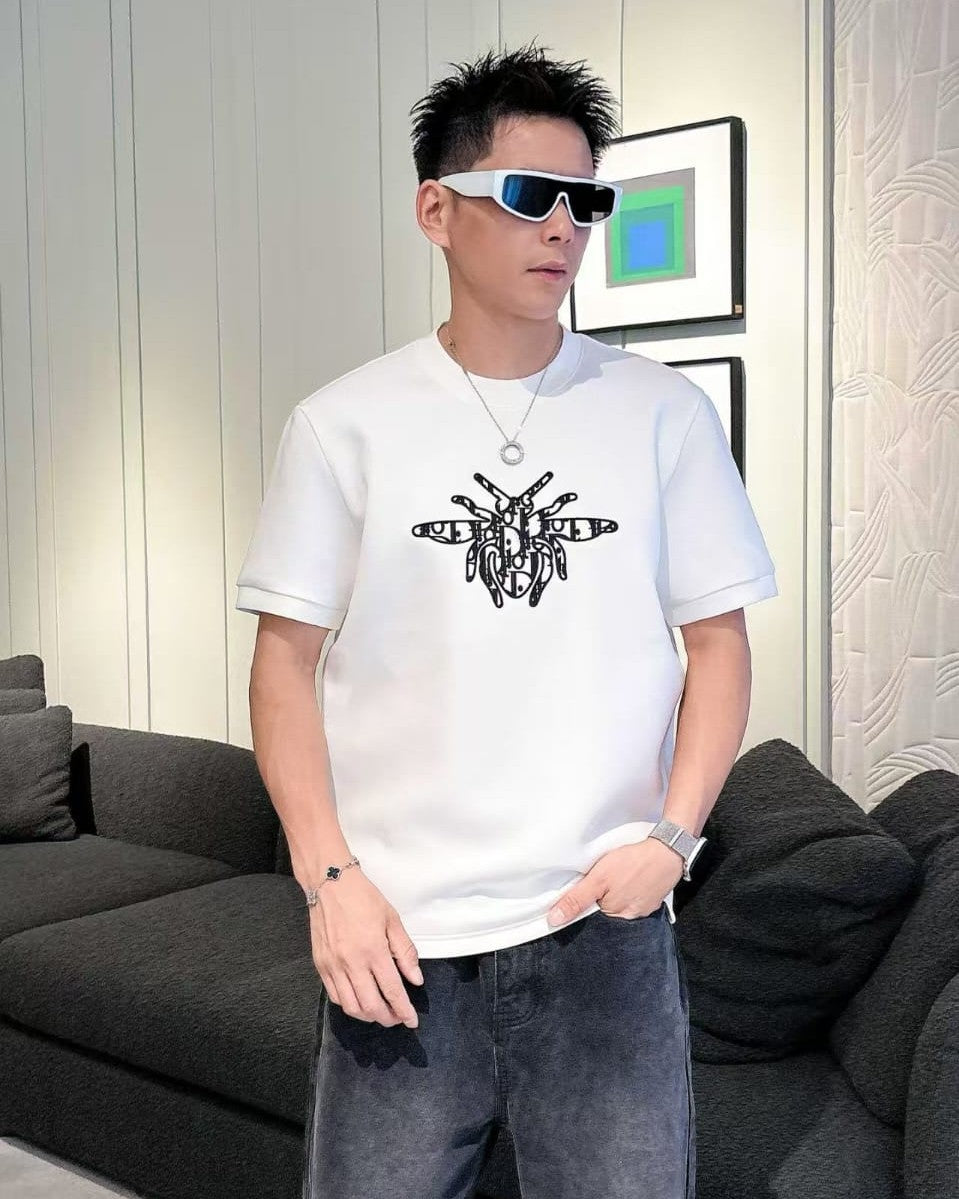 Dior x KAWS - Bee Embroidered Oversized T-Shirt - Optic White