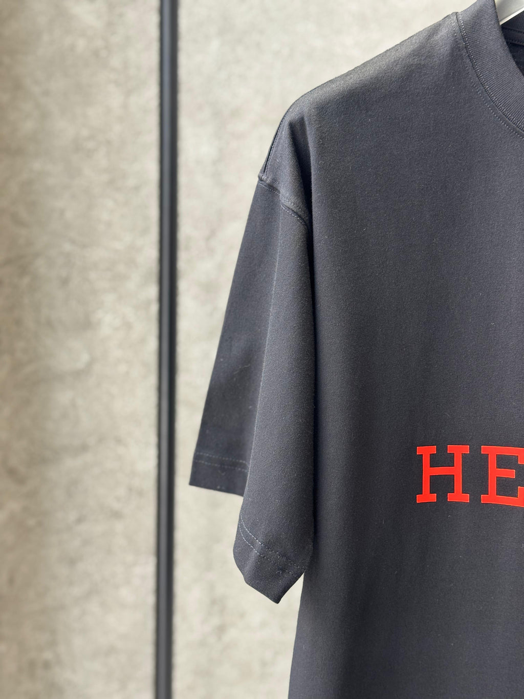 Hermès - Embroidered "H" Logo Cotton T-Shirt - Black & Signature Orange