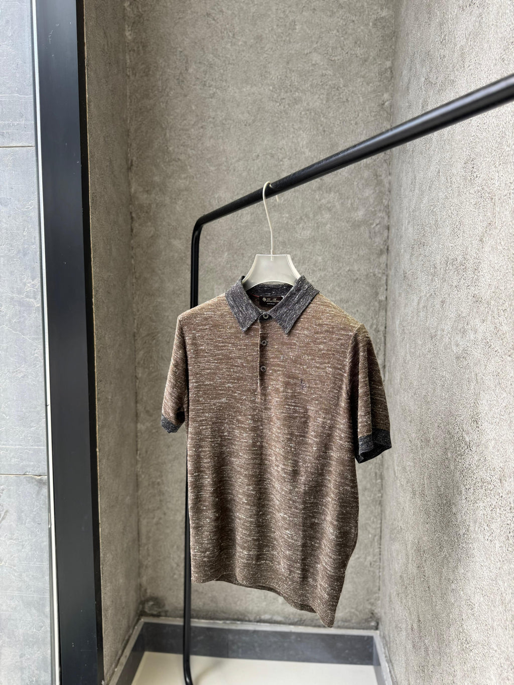 Loro Piana - Mélange Silk & Cotton Knit Polo - Earth Brown