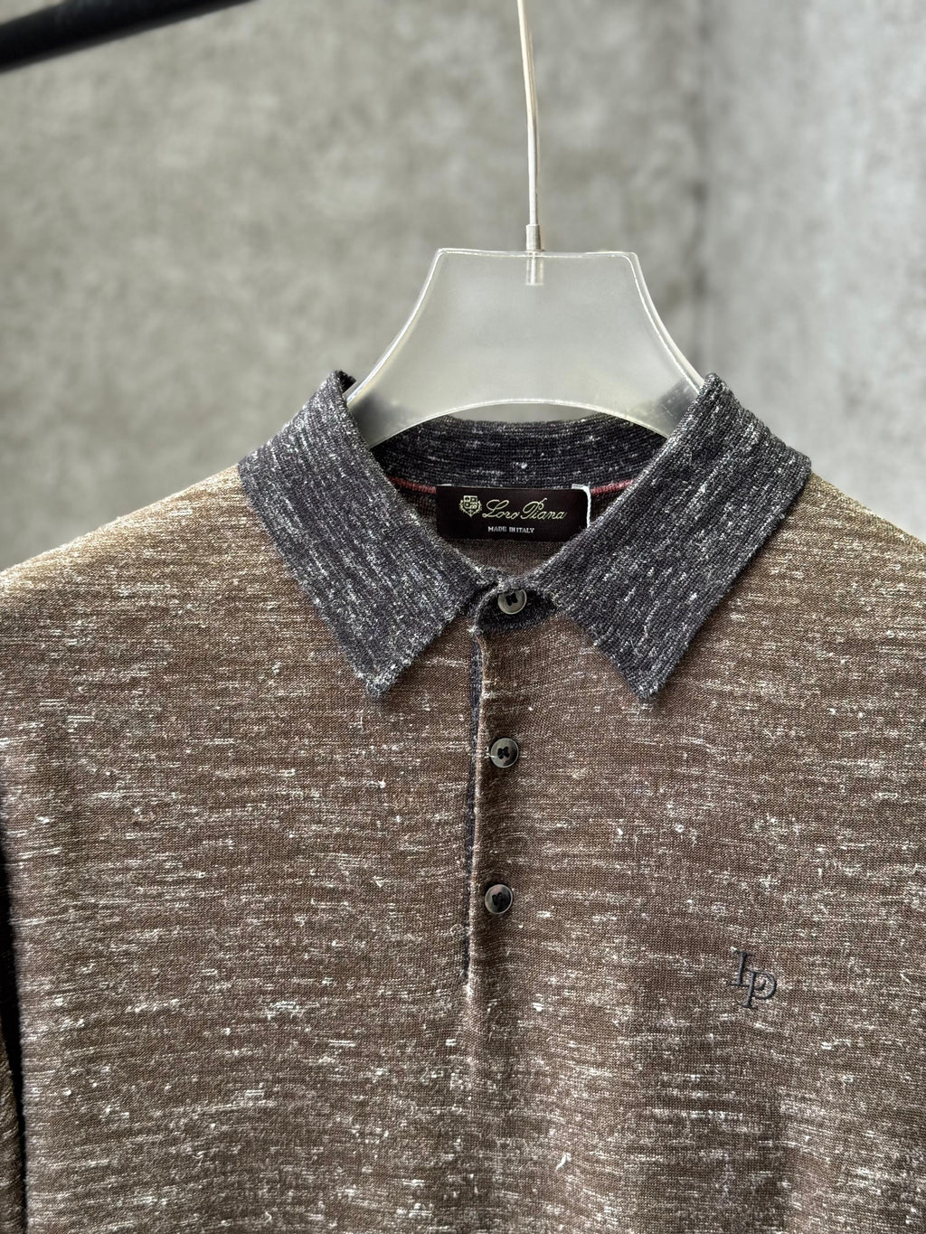 Loro Piana - Mélange Silk & Cotton Knit Polo - Earth Brown