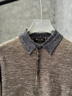 Loro Piana - Mélange Silk & Cotton Knit Polo - Earth Brown