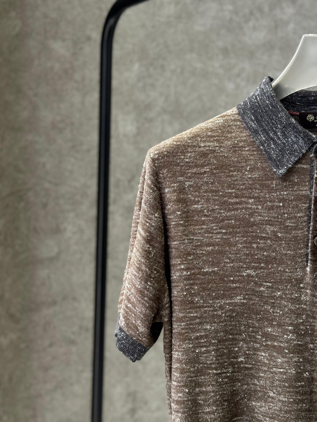 Loro Piana - Mélange Silk & Cotton Knit Polo - Earth Brown