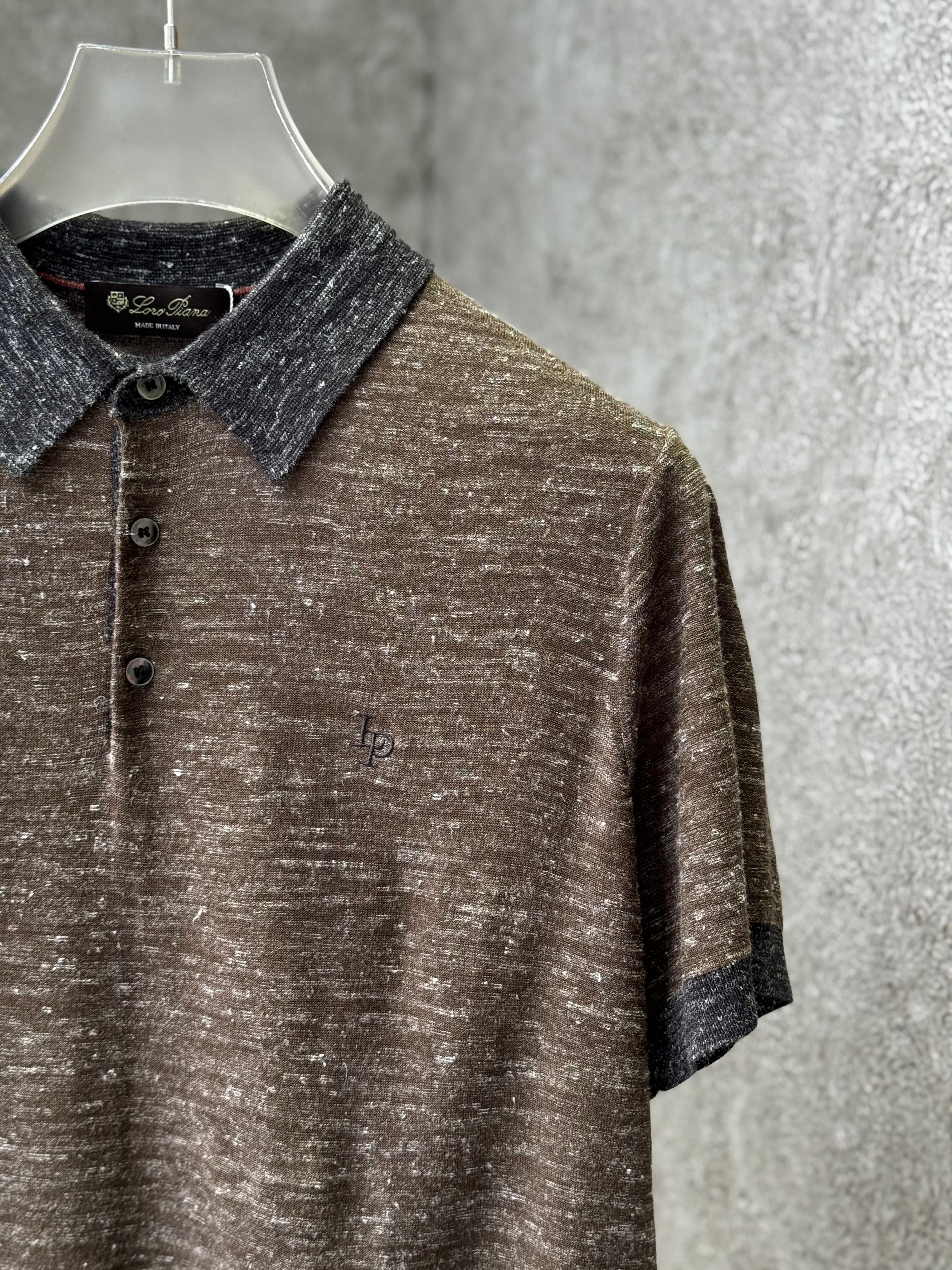 Loro Piana - Mélange Silk & Cotton Knit Polo - Earth Brown