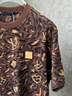 Louis Vuitton - "Brushstroke" Monogram Jacquard T-Shirt - Mocha & Tan
