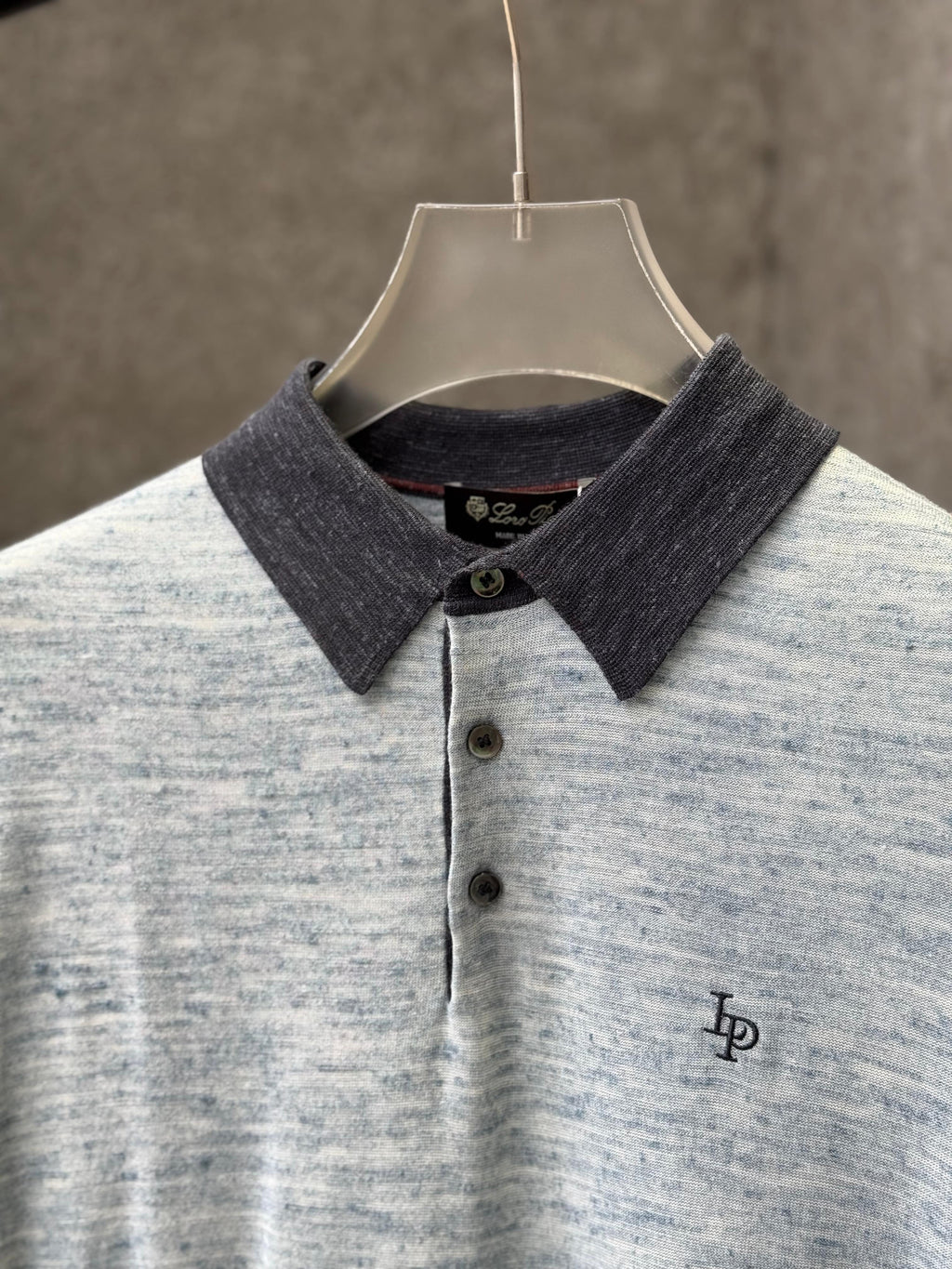 Loro Piana - Mélange Silk & Cotton Knit Polo - Glacier Blue