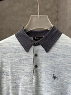 Loro Piana - Mélange Silk & Cotton Knit Polo - Glacier Blue