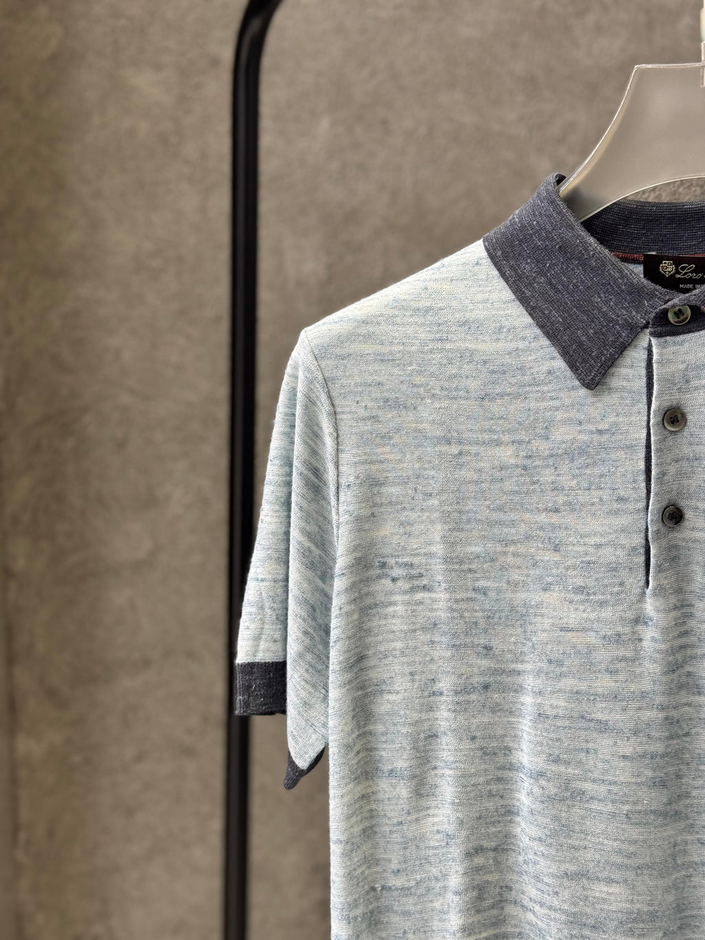 Loro Piana - Mélange Silk & Cotton Knit Polo - Glacier Blue