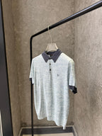 Loro Piana - Mélange Silk & Cotton Knit Polo - Glacier Blue