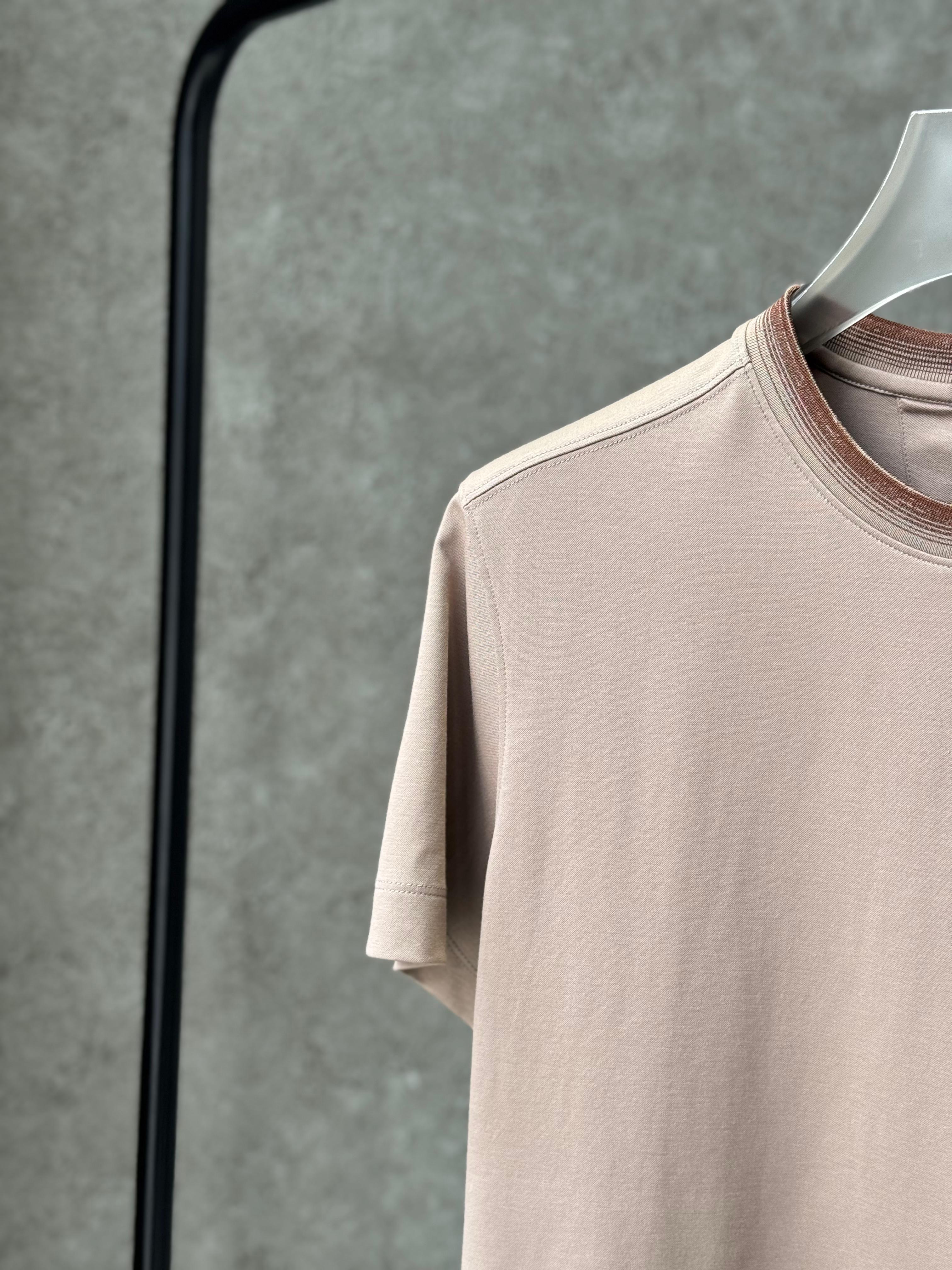 Loro Piana - Cotton & Silk Crewneck T-Shirt - Desert Rose