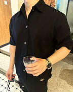 Prada - Gabardine Re-Nylon Short-Sleeve Shirt - Nero
