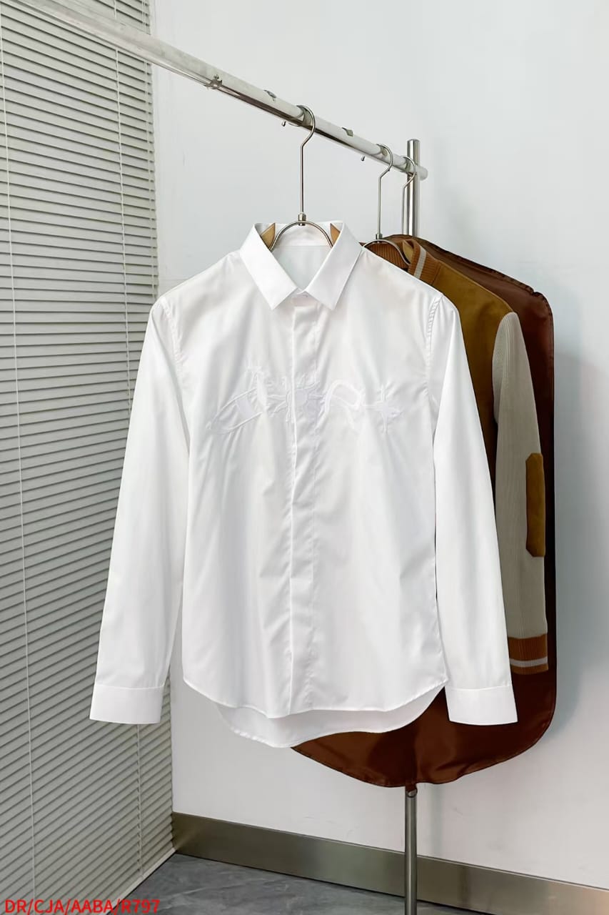 Dior - Embroidered "Celestial" Cotton Poplin Shirt - Optic White