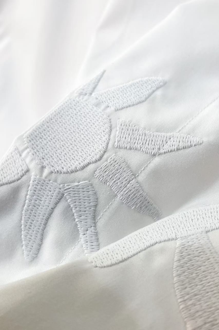Dior - Embroidered "Celestial" Cotton Poplin Shirt - Optic White