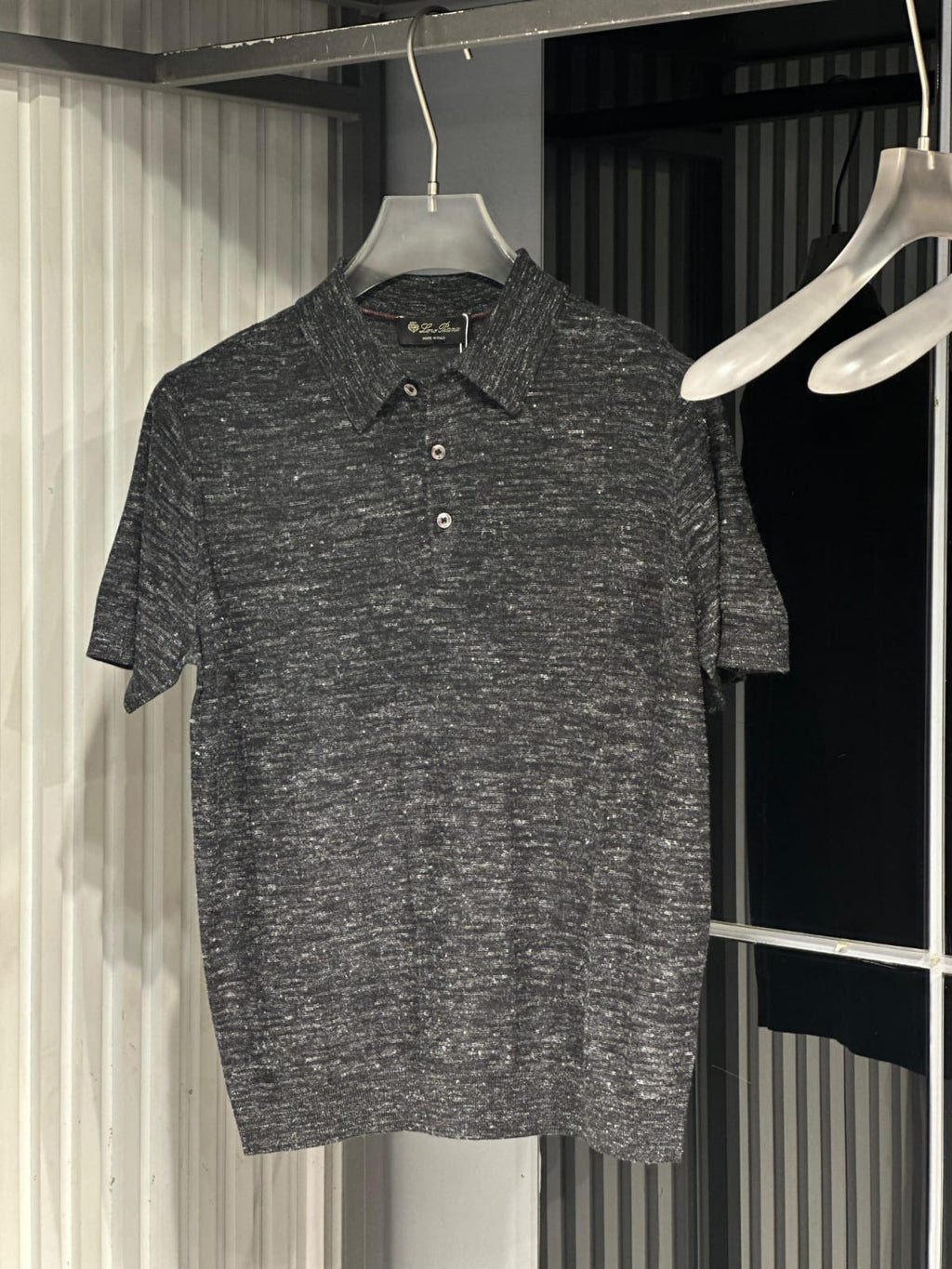 Loro Piana - Charcoal Mélange Silk & Cotton Knit Polo
