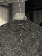 Loro Piana - Charcoal Mélange Silk & Cotton Knit Polo