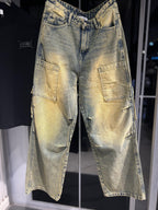 Loewe - Workwear Cargo Jeans - Sandwashed Indigo