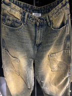Loewe - Workwear Cargo Jeans - Sandwashed Indigo