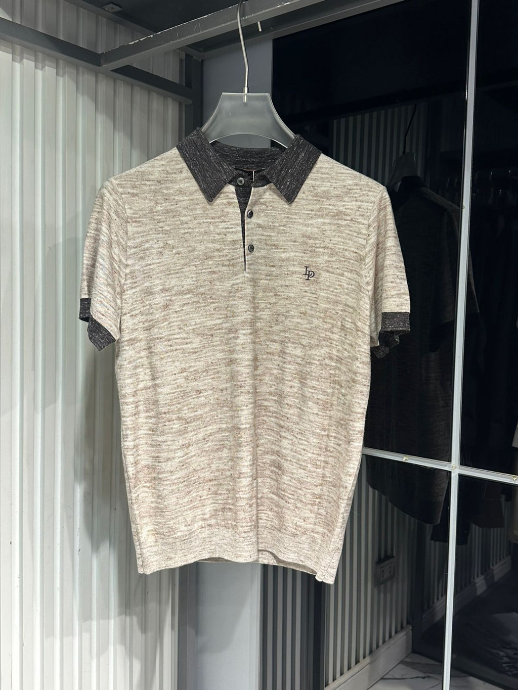Loro Piana - Mélange Knit Silk-Cotton Polo - Sand & Espresso