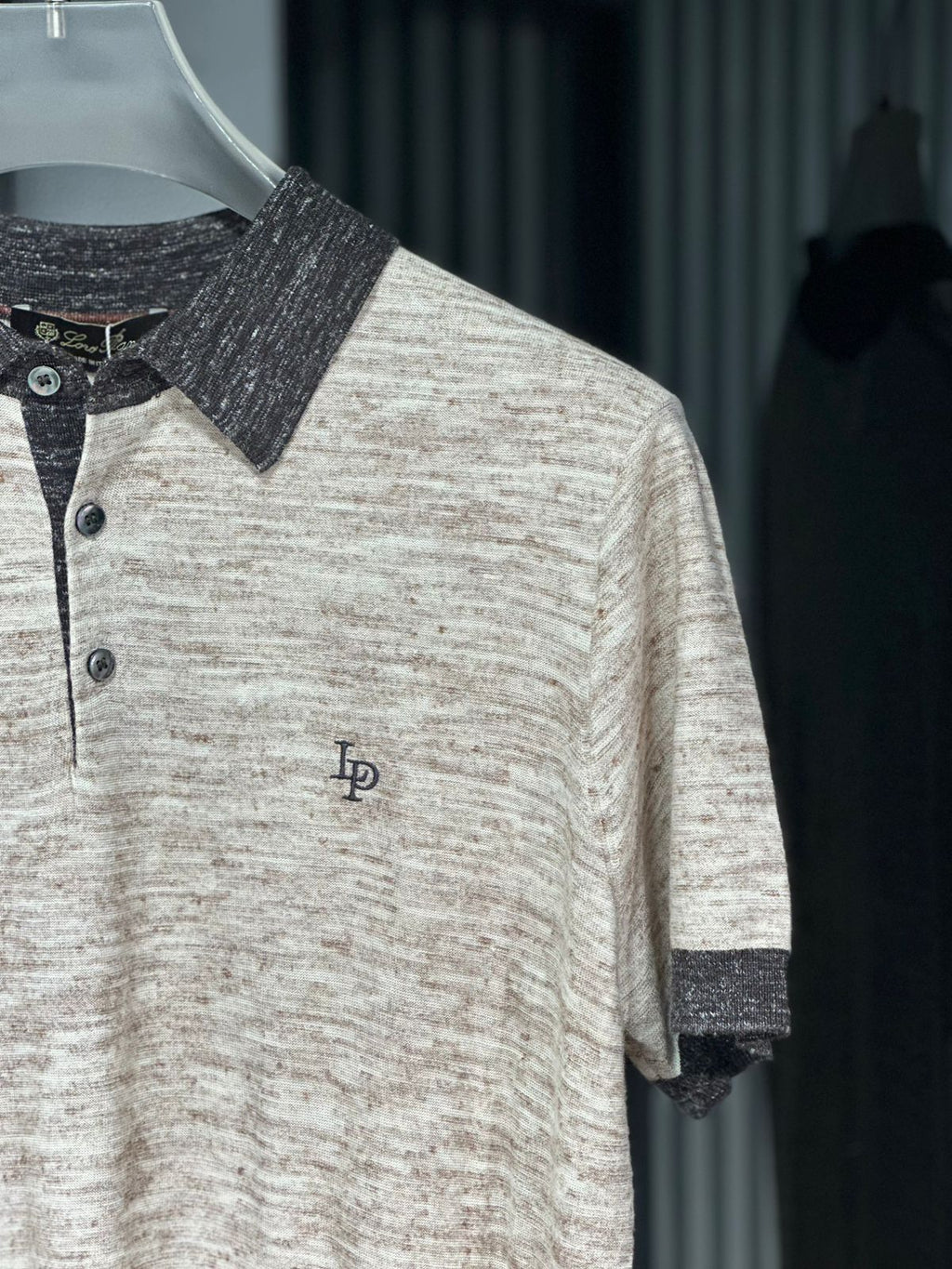 Loro Piana - Mélange Knit Silk-Cotton Polo - Sand & Espresso