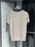Loro Piana - Mélange Knit Silk-Cotton Polo - Sand & Espresso