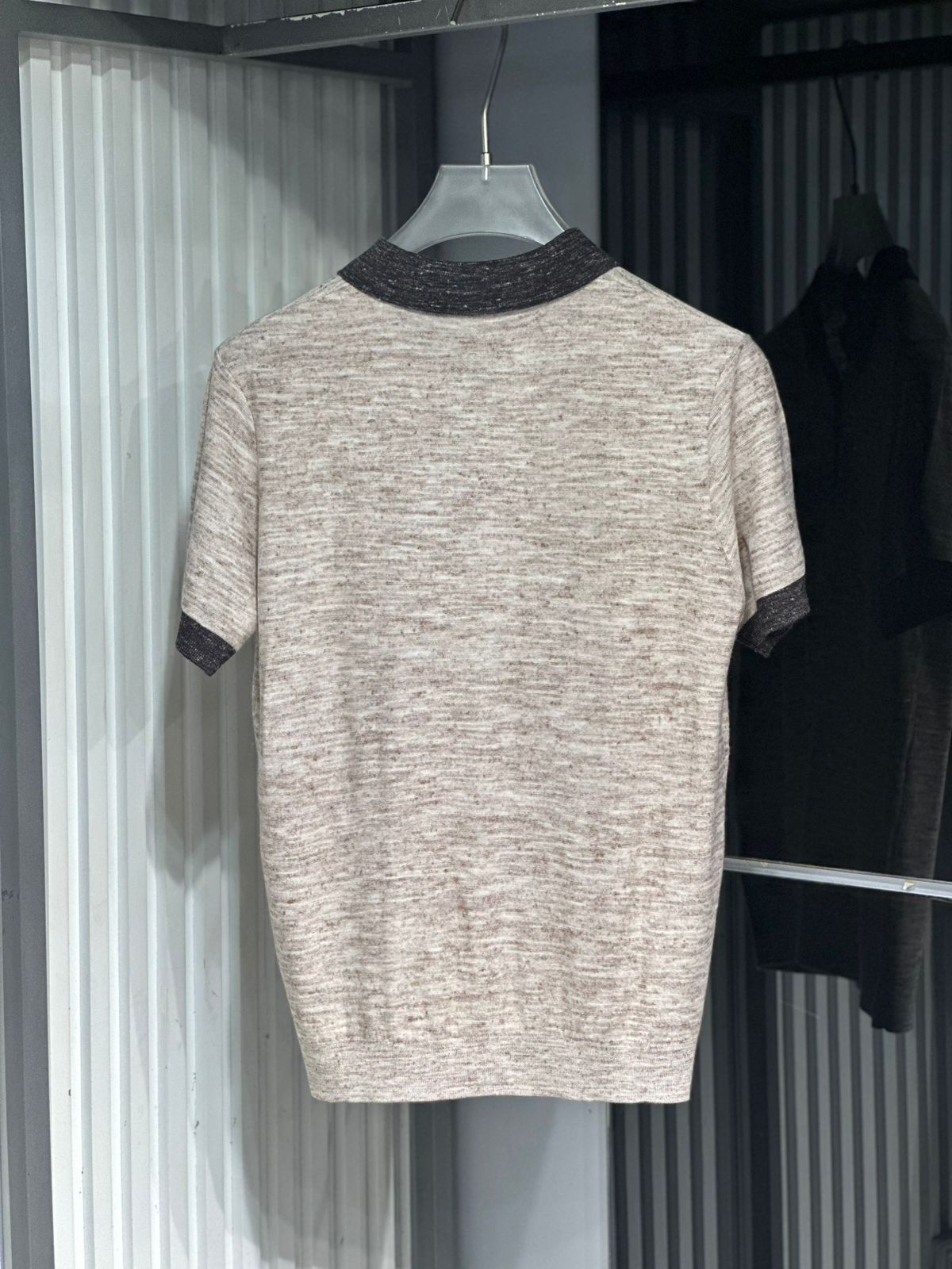 Loro Piana - Mélange Knit Silk-Cotton Polo - Sand & Espresso