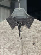 Loro Piana - Mélange Knit Silk-Cotton Polo - Sand & Espresso