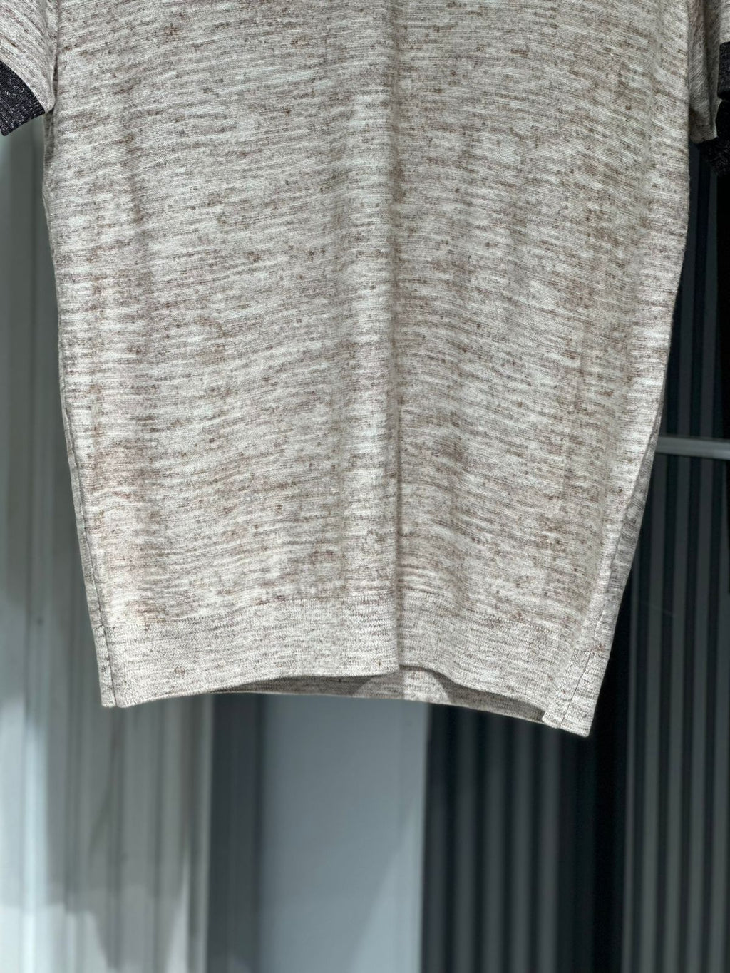 Loro Piana - Mélange Knit Silk-Cotton Polo - Sand & Espresso