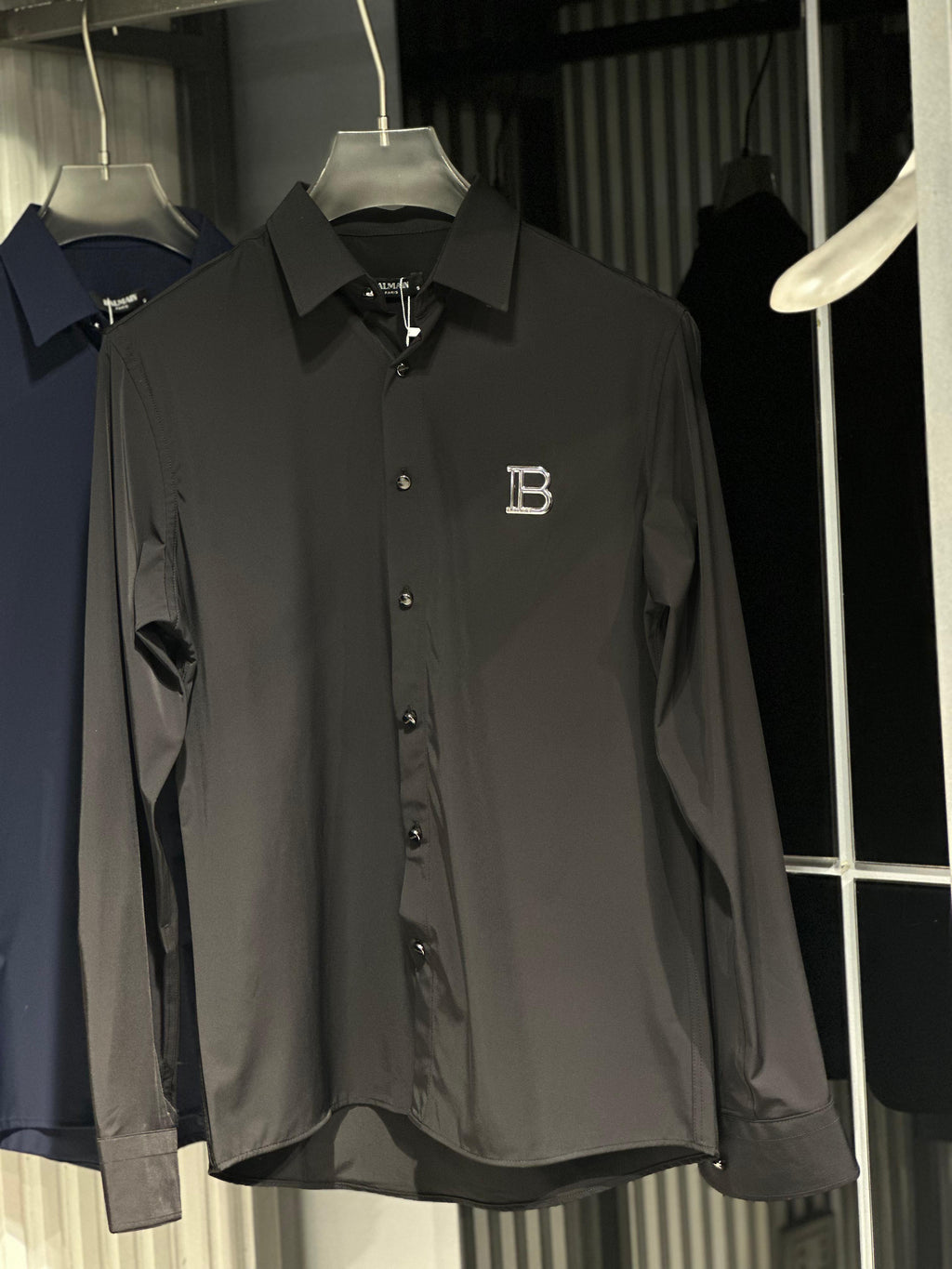 Balmain - Monogram Embossed Cotton Poplin Shirt