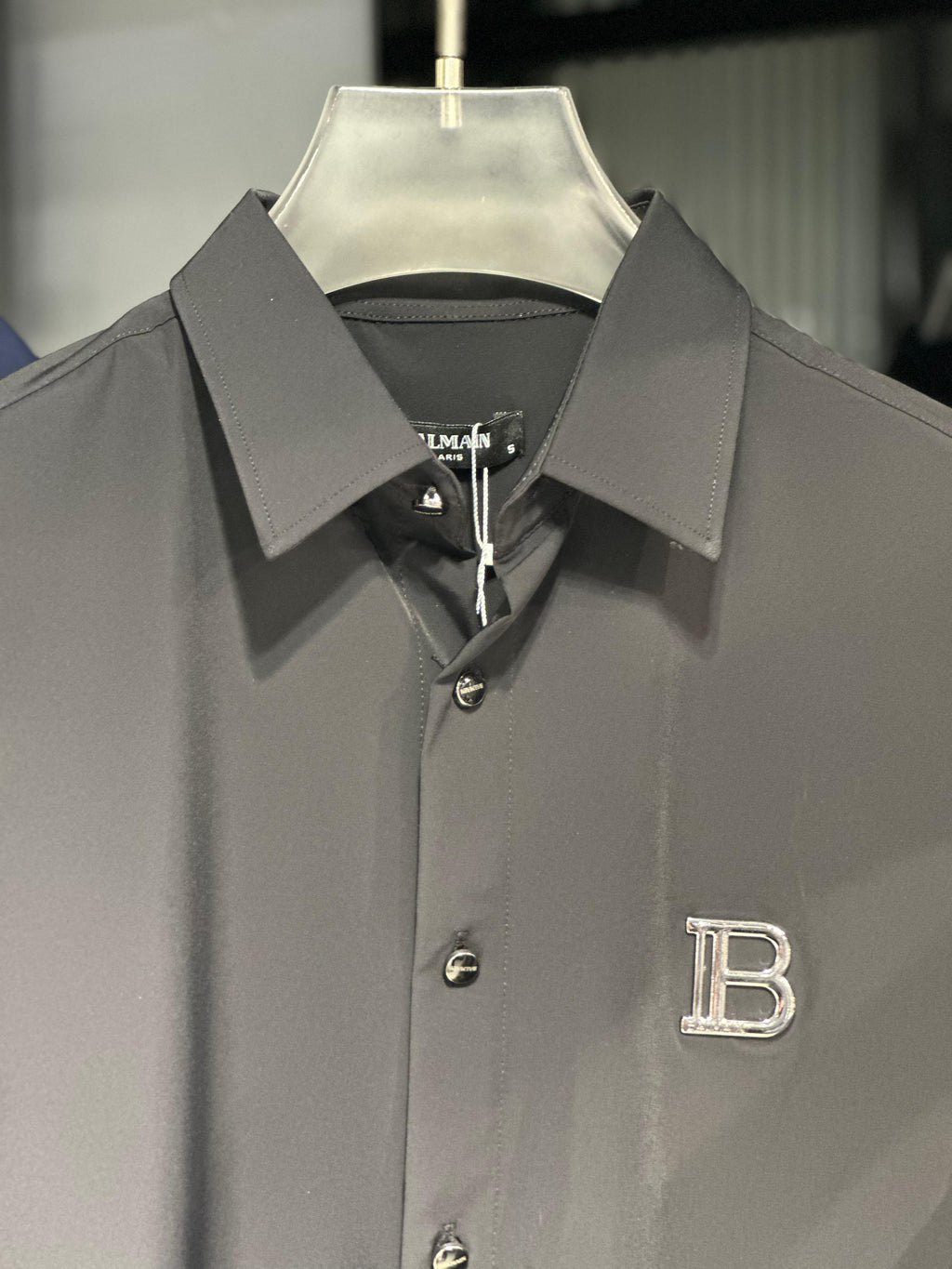 Balmain - Monogram Embossed Cotton Poplin Shirt