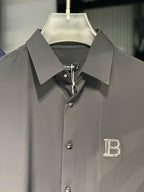 Balmain - Monogram Embossed Cotton Poplin Shirt