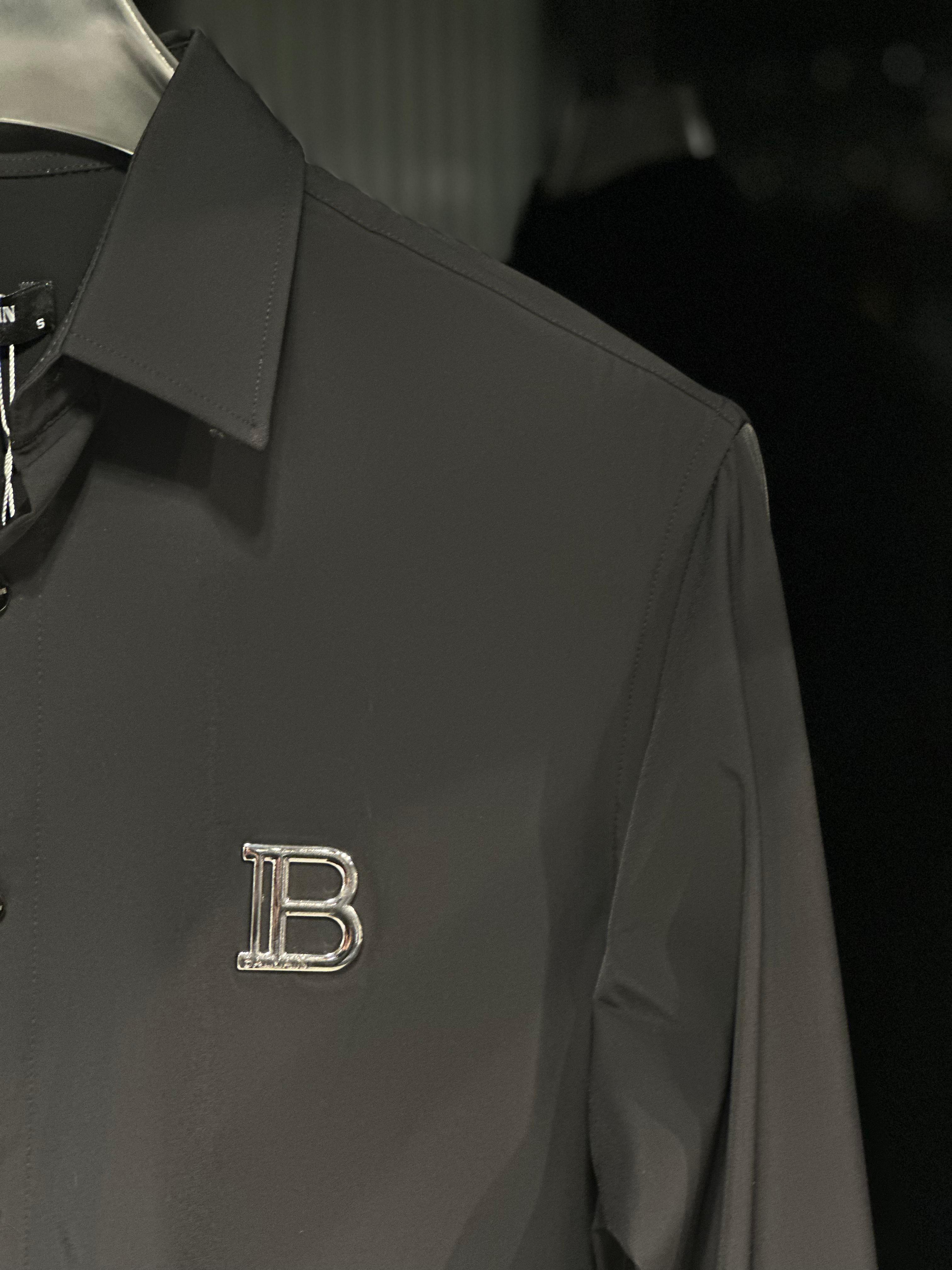 Balmain - Monogram Embossed Cotton Poplin Shirt