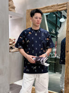 Louis Vuitton - Embroidered Monogram & Animals Cotton T-Shirt - Midnight Navy