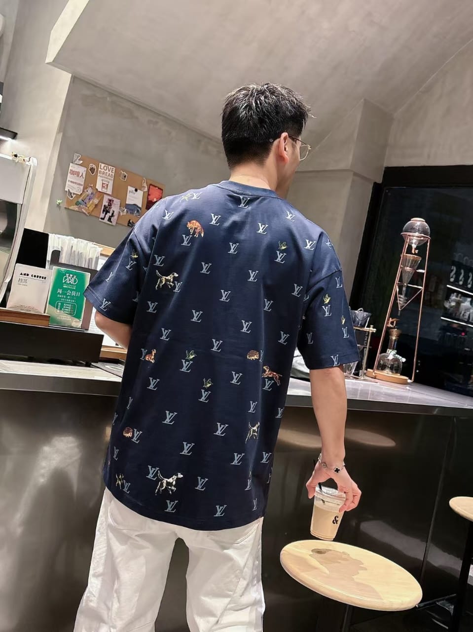 Louis Vuitton - Embroidered Monogram & Animals Cotton T-Shirt - Midnight Navy