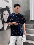 Louis Vuitton - Embroidered Monogram & Animals Cotton T-Shirt - Midnight Navy